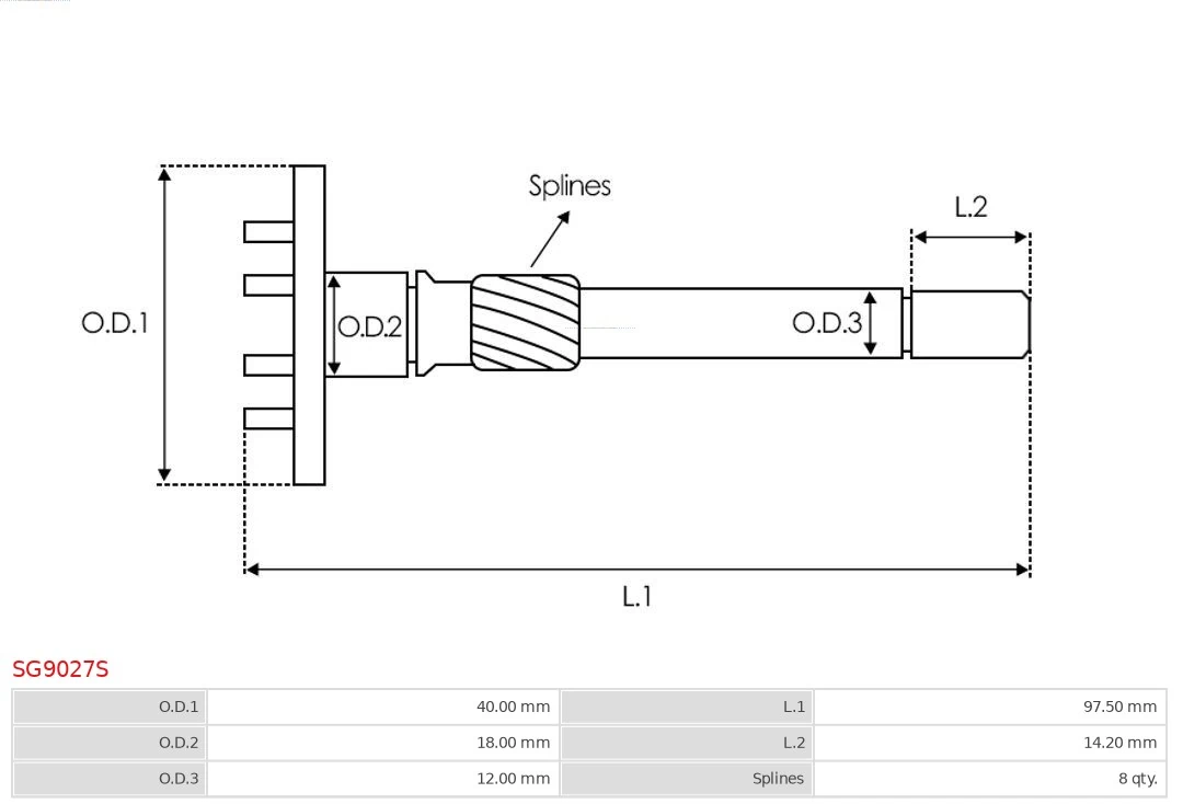 AS-PL SG9027S Repair Kit, starter