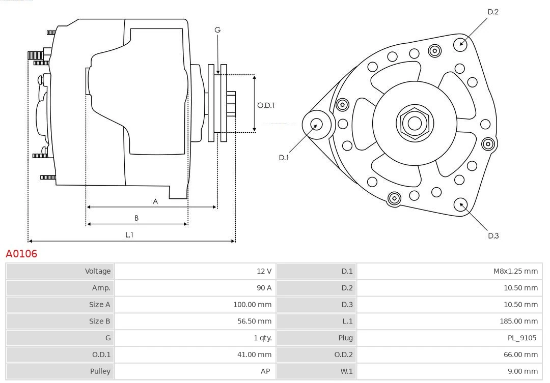 Alternator Brand new AS-PL A0106
