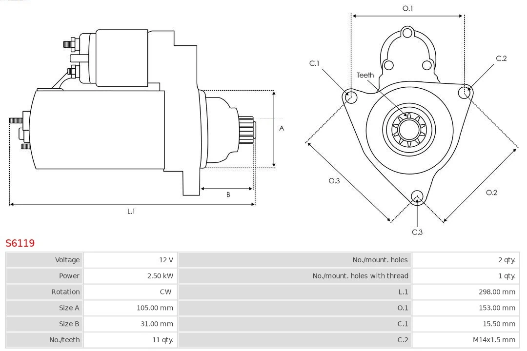 AS-PL S6119 Starter