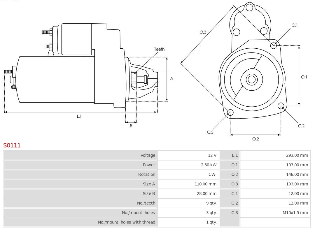 AS-PL S0111 Starter