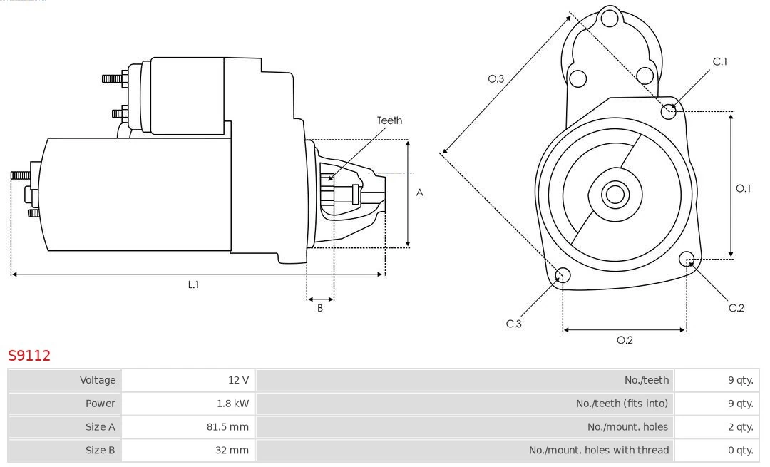 AS-PL S9112 Starter