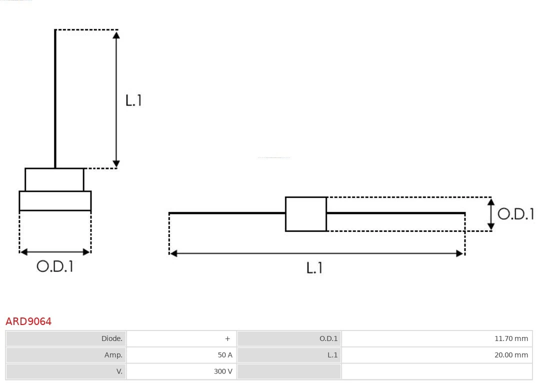 Rectifier, alternator Brand new AS-PL ARD9064