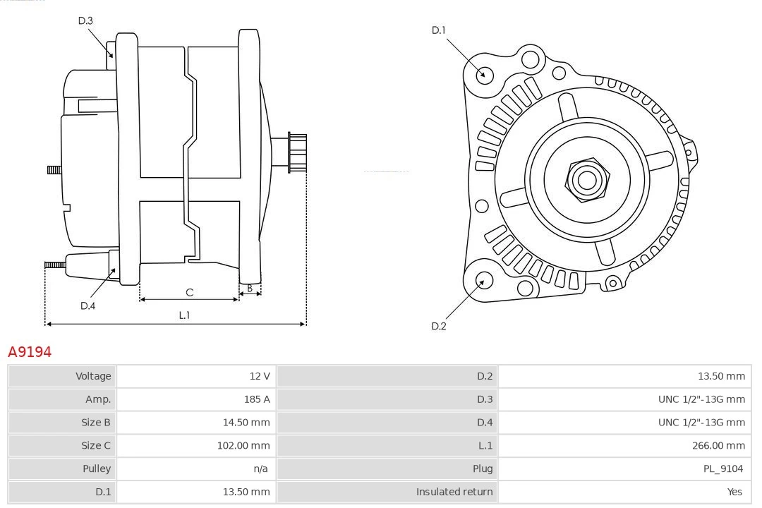 AS-PL A9194 Alternator