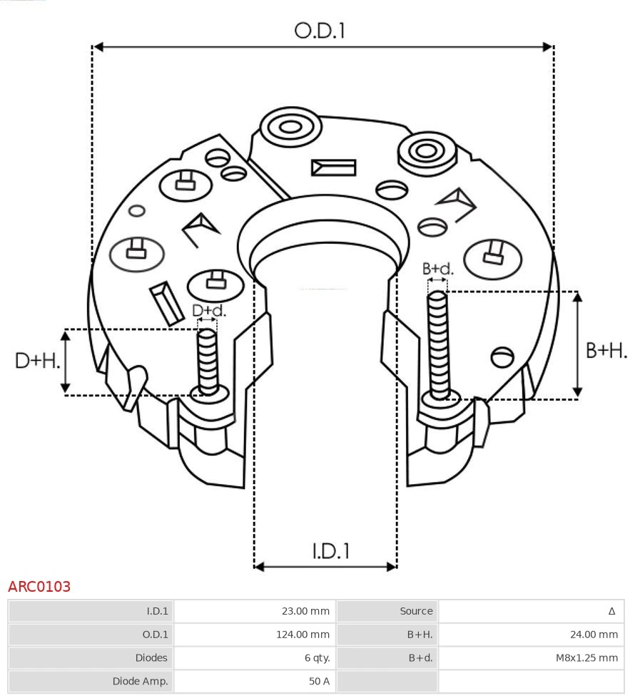 AS-PL ARC0103 Rectifier, alternator