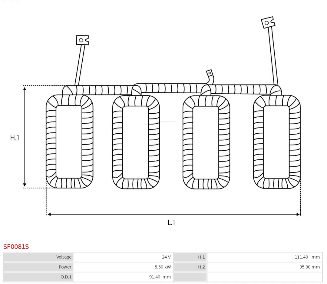AS-PL SF0081S Field Winding, starter