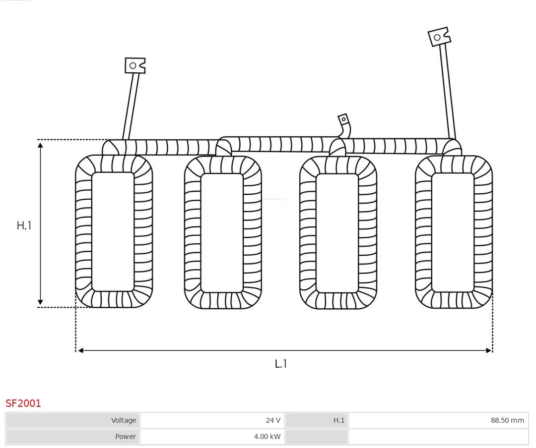 AS-PL SF2001 Field Winding, starter