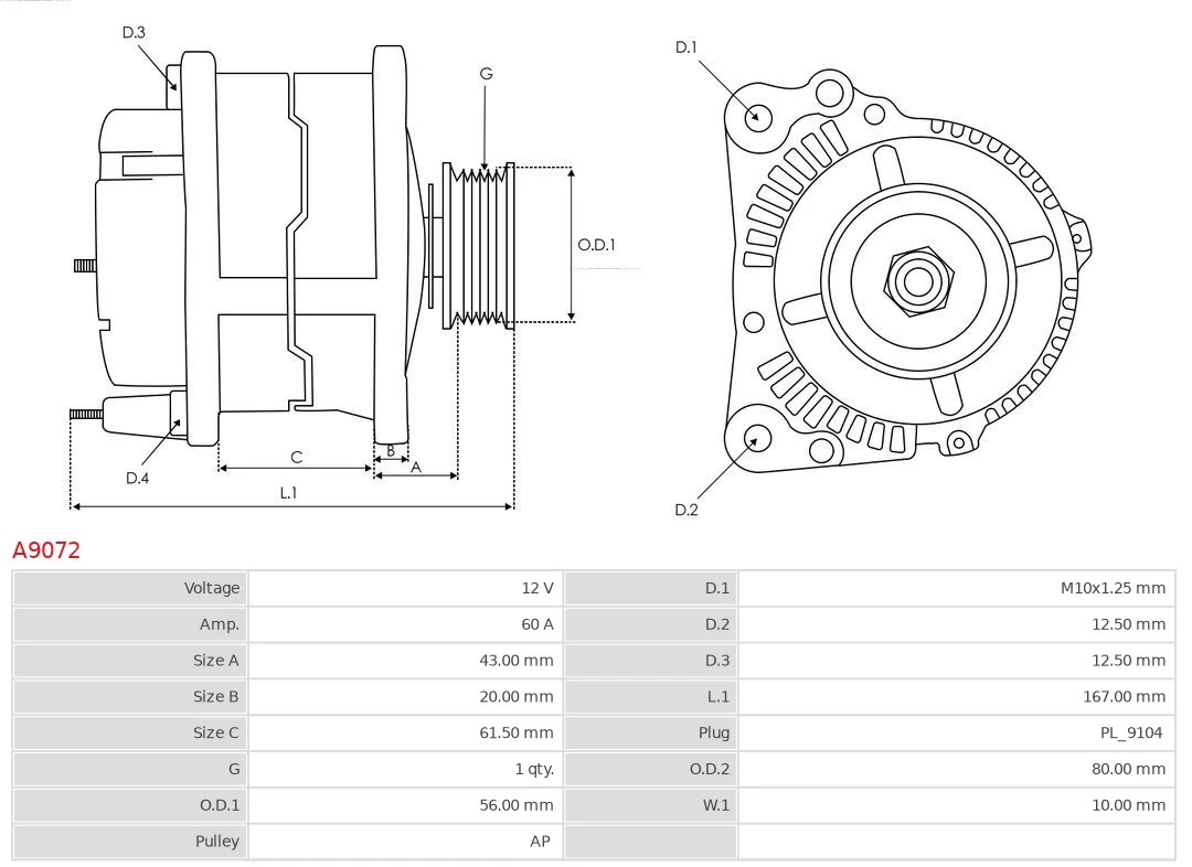 Generator Brand new AS-PL A9072