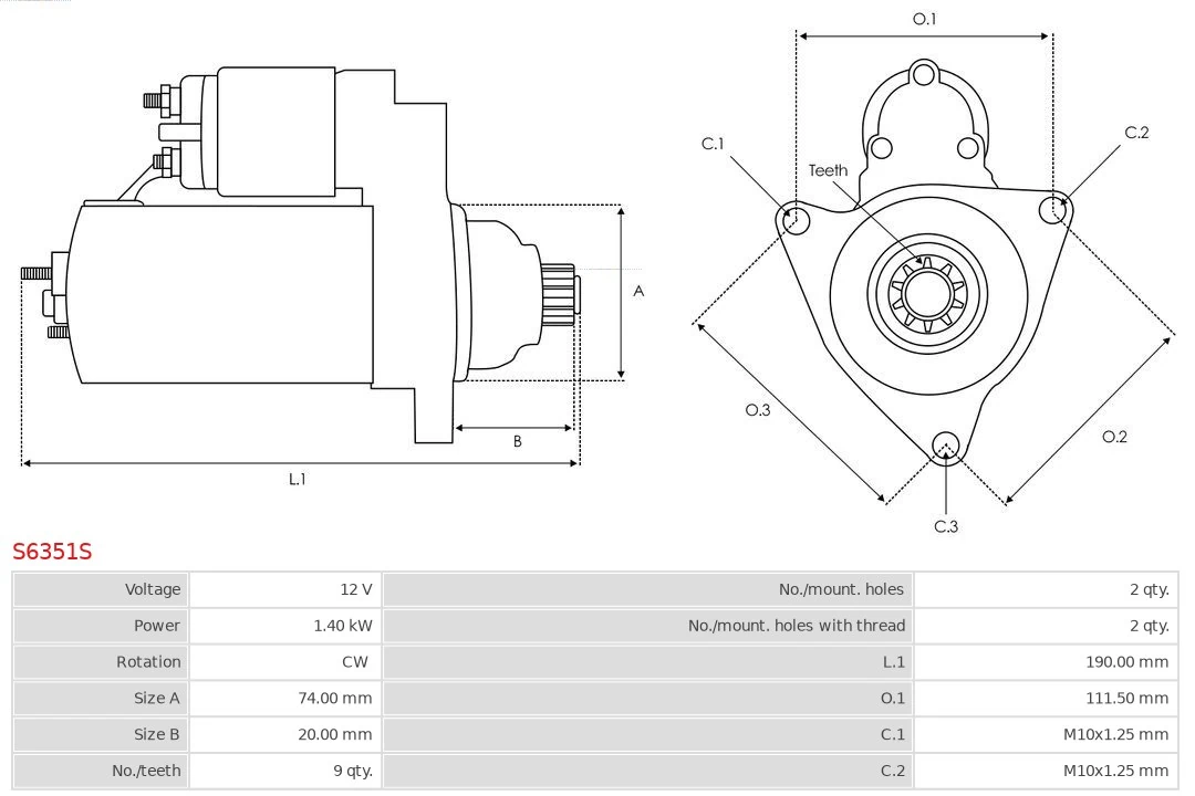 AS-PL S6351S Starter