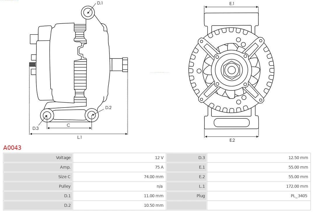 Alternator Brand new AS-PL A0043