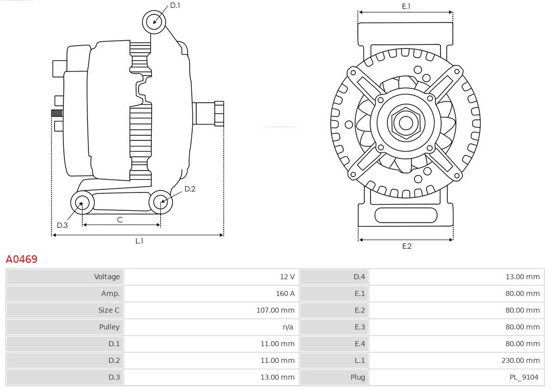 AS-PL A0469 Alternator