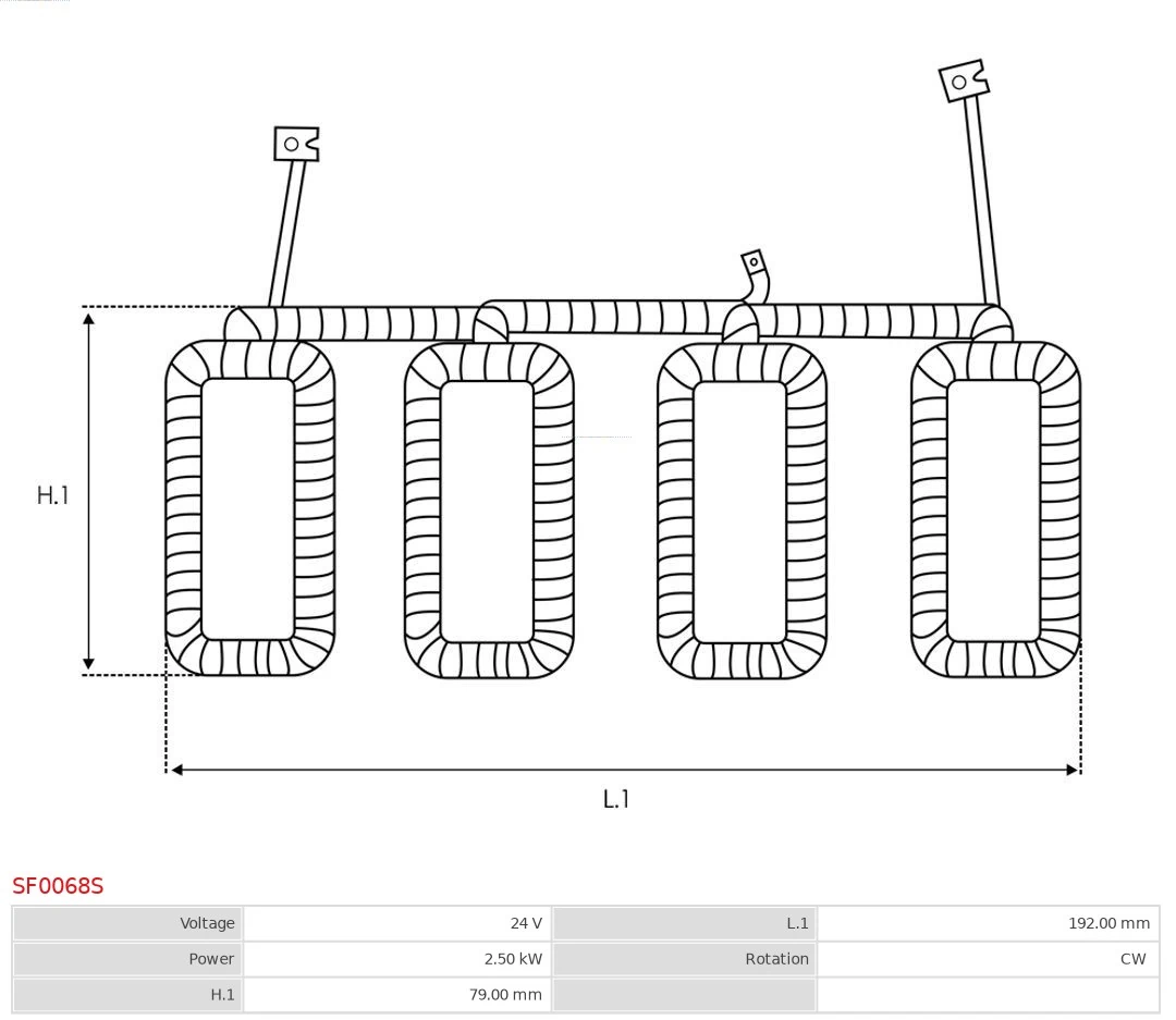 AS-PL SF0068S Field Winding, starter