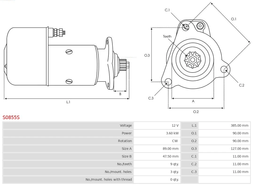 AS-PL S0855S Starter