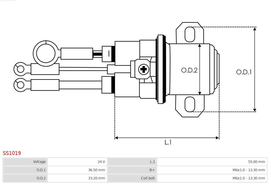 Solenoid Switch, starter Brand new AS-PL SS1019