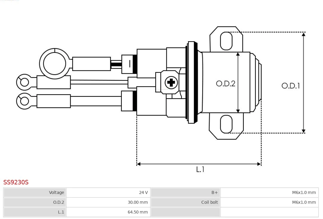 AS-PL SS9230S Solenoid Switch, starter
