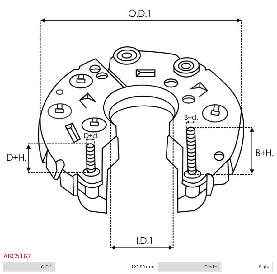 Rectifier, alternator Brand new AS-PL ARC5162