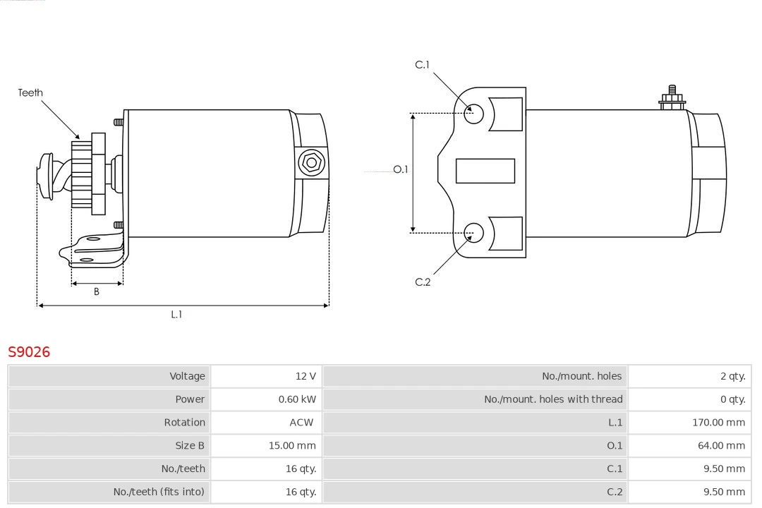Starter Brand new AS-PL S9026