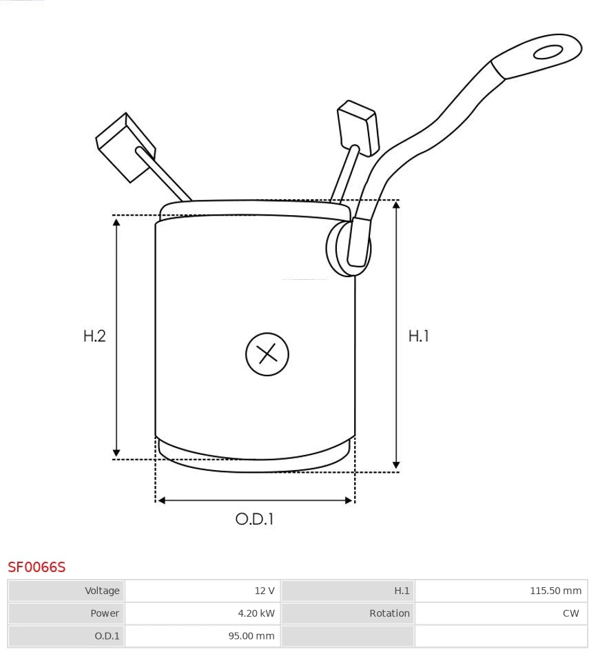 AS-PL SF0066S Holder, carbon brushes