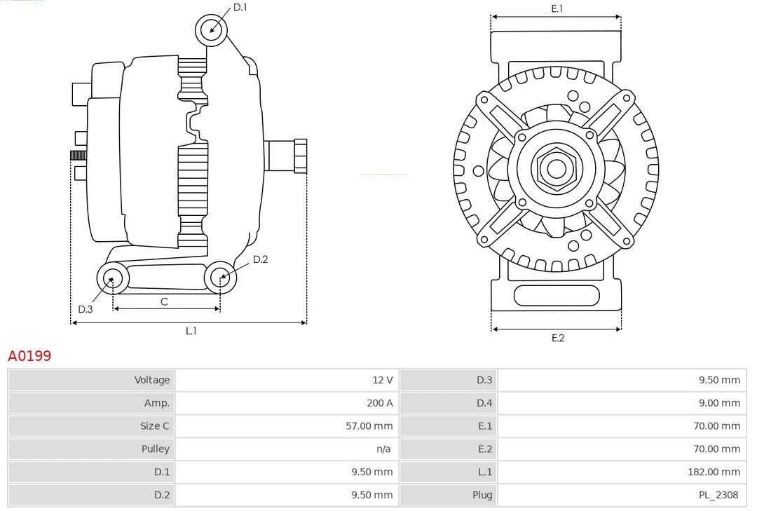Alternator Brand new AS-PL A0199