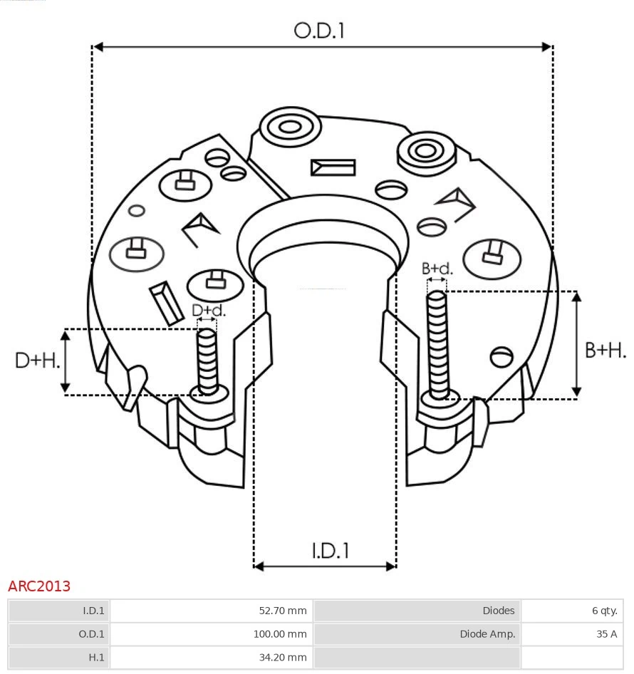 Rectifier, alternator Brand new AS-PL ARC2013
