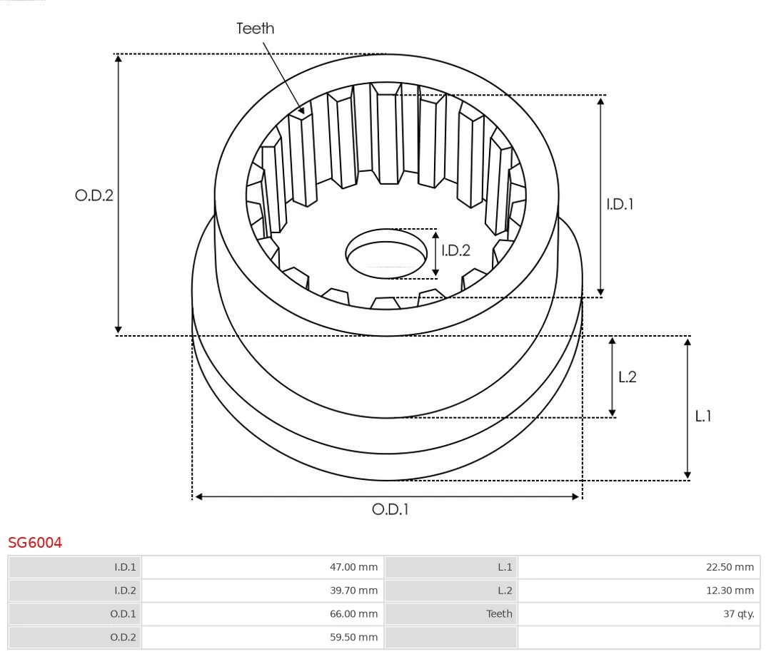 Repair Kit, starter Brand new AS-PL SG6004