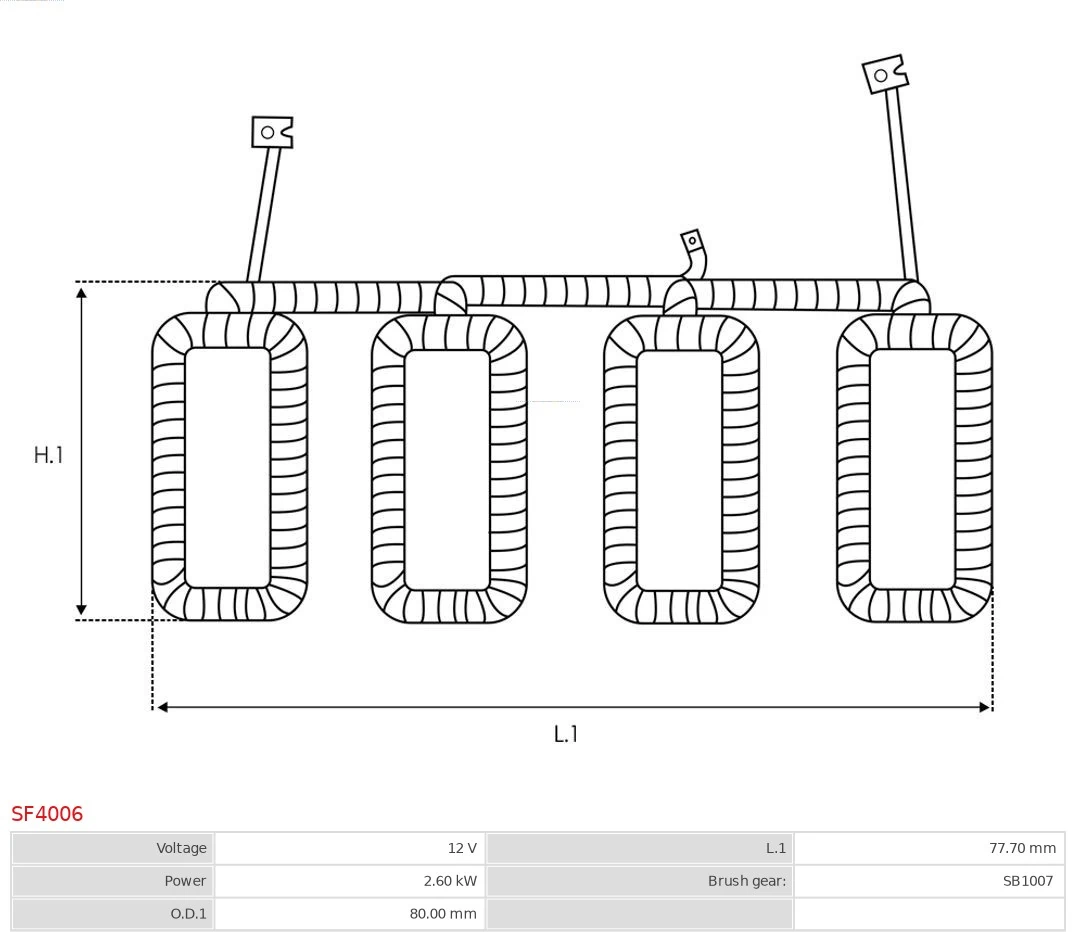 Field Winding, starter Brand new AS-PL SF4006