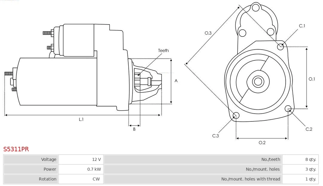 AS-PL S5311PR Starter
