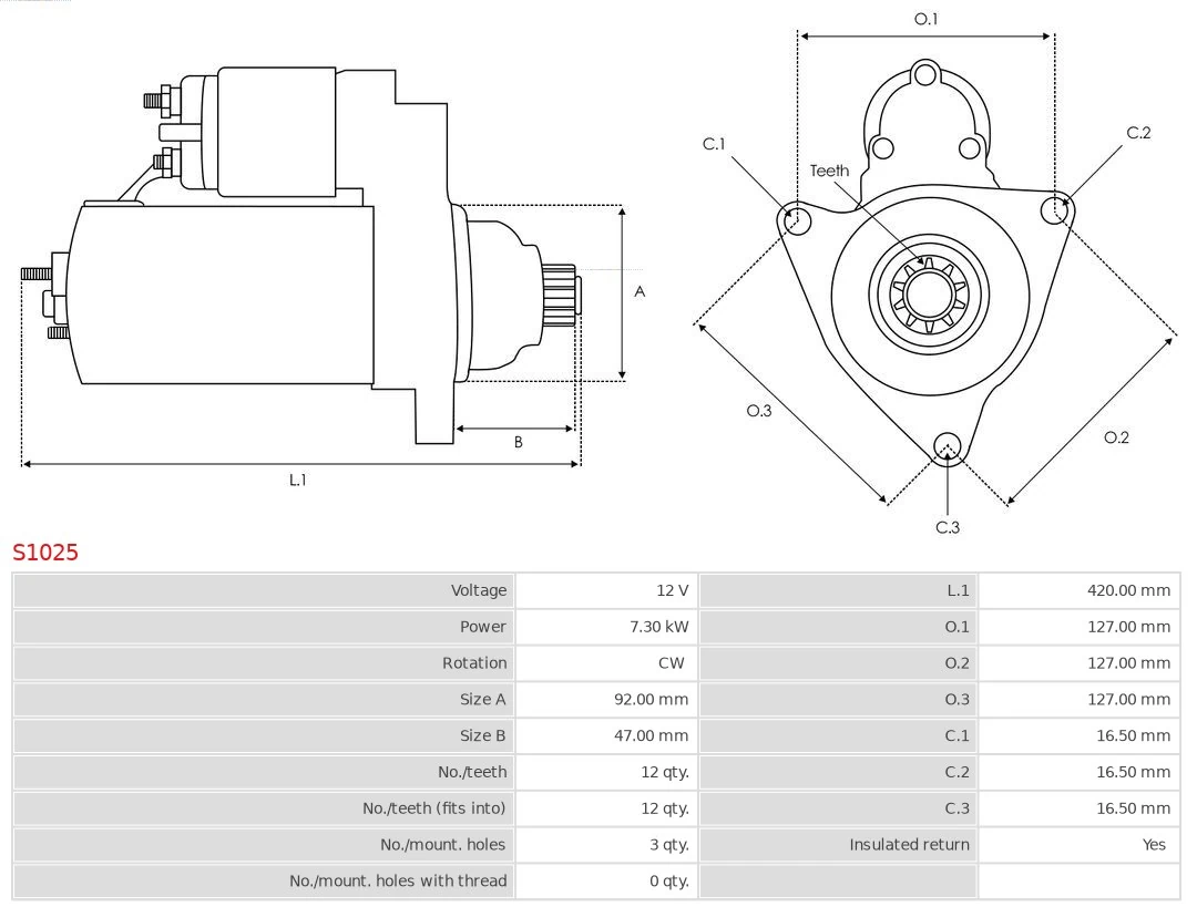 AS-PL S1025 Starter