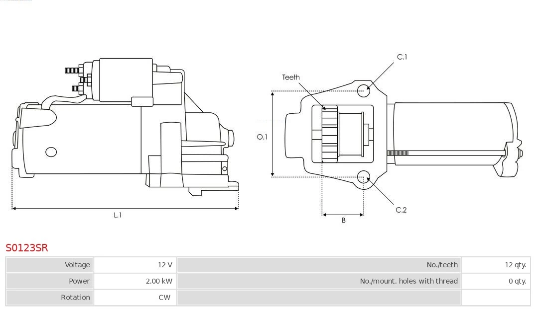 AS-PL S0123SR Starter