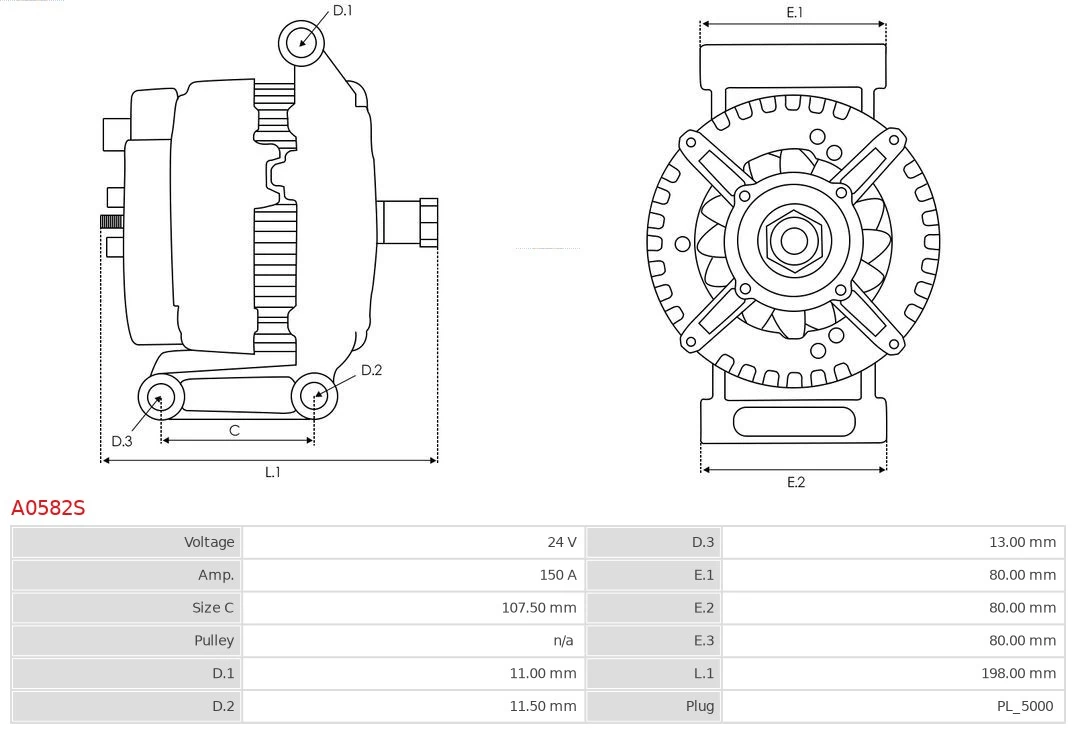 AS-PL A0582S Alternator