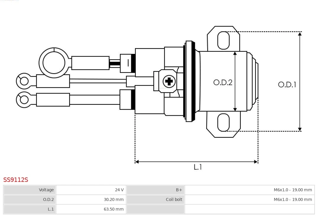 AS-PL SS9112S Solenoid Switch, starter