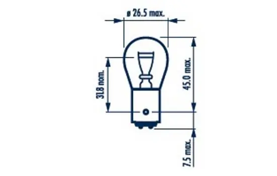 Bulb, stop/tail light 179183000