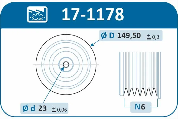 IJS GROUP 17-1178 Belt Pulley, crankshaft
