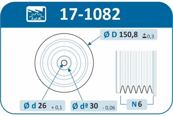 벨트 풀리, 크랭크 샤프트 Technology & Quality, Made in Spain 17-1082
