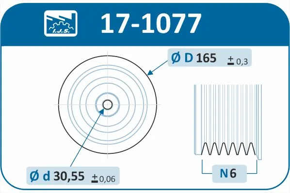 IJS GROUP 17-1077 Belt Pulley Set, crankshaft