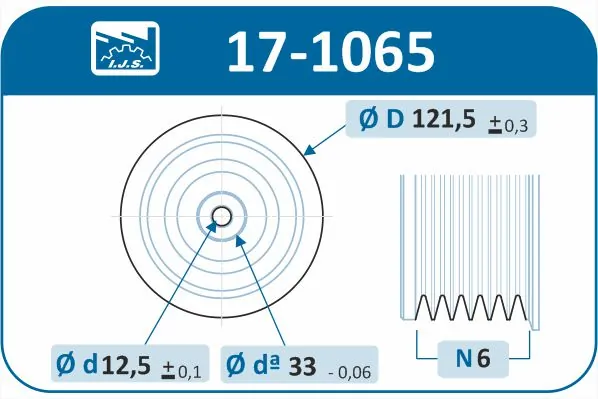 IJS GROUP 17-1065 Belt Pulley, crankshaft