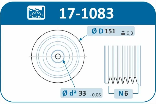 Belt Pulley, crankshaft Technology & Quality, Made in Spain 17-1083