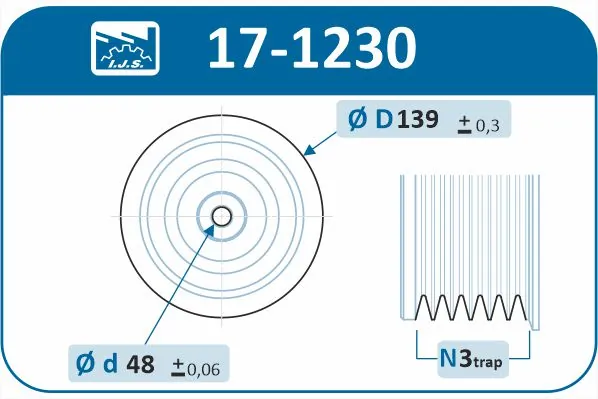 IJS GROUP 17-1230 Belt Pulley, crankshaft
