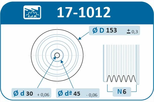 IJS GROUP 17-1012 Belt Pulley, crankshaft