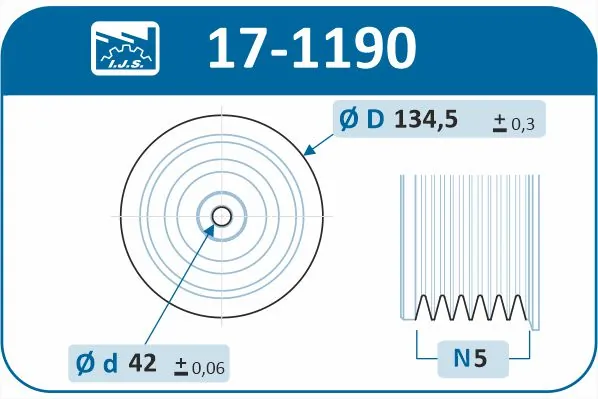 IJS GROUP 17-1190 Belt Pulley, crankshaft