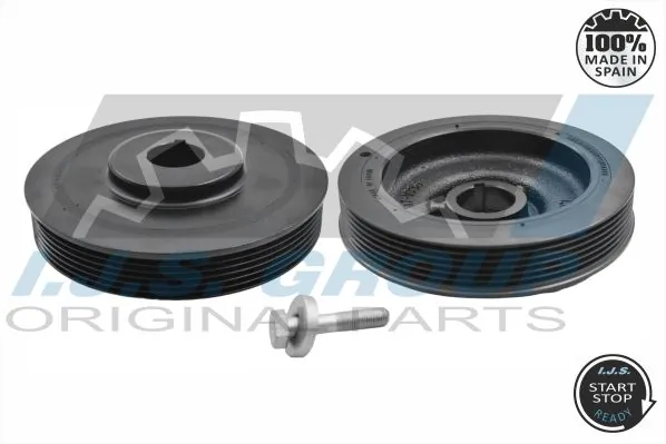 Belt Pulley Set, crankshaft Technology & Quality, Made in Spain 17-1036SET
