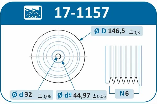 IJS GROUP 17-1157 Belt Pulley, crankshaft