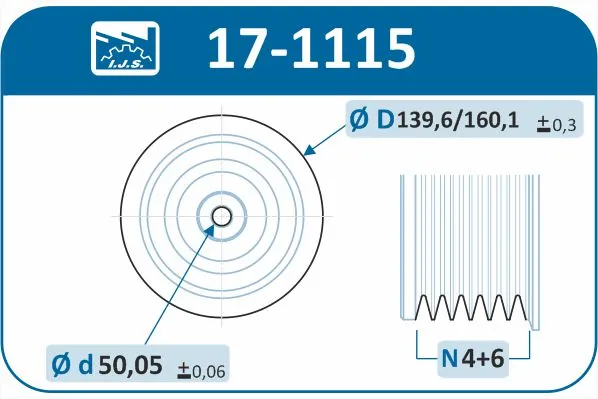 IJS GROUP 17-1115 Belt Pulley, crankshaft