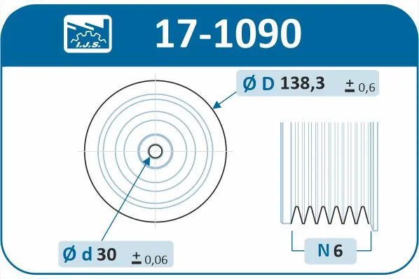 IJS GROUP 17-1090 Belt Pulley, crankshaft