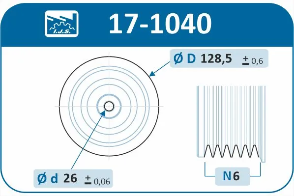 IJS GROUP 17-1040 Belt Pulley, crankshaft