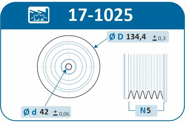 IJS GROUP 17-1025 Belt Pulley, crankshaft