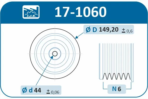IJS GROUP 17-1060 Belt Pulley, crankshaft
