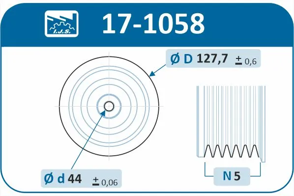 IJS GROUP 17-1058 Belt Pulley, crankshaft
