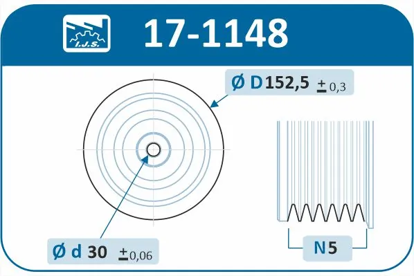 IJS GROUP 17-1148 Belt Pulley, crankshaft