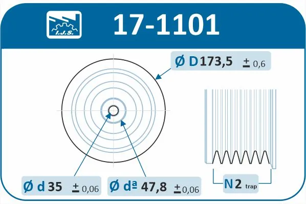 Belt Pulley, crankshaft Technology & Quality, Made in Spain 17-1101