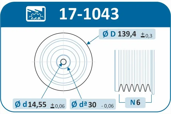 Belt Pulley, crankshaft Technology & Quality, Made in Spain 17-1043